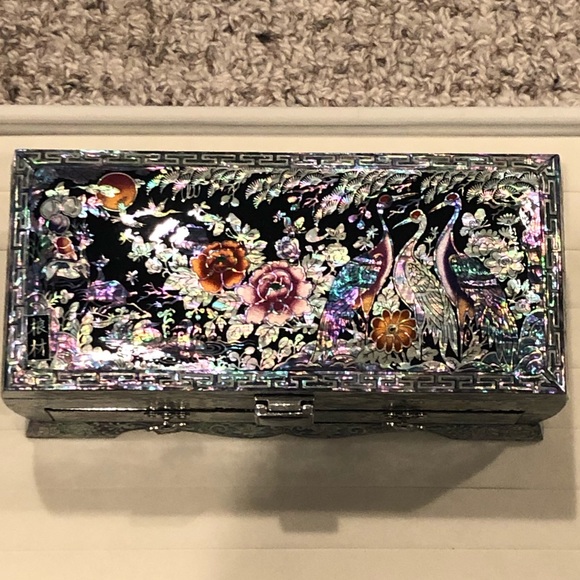 Other - Nacre Mother of Pearl Inlaid Jewelry Box - NWOT